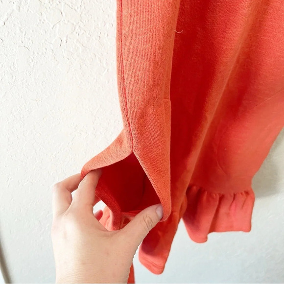 ULLA Johnson Landry Puff Sleeve Sweatshirt Dress in Chili Red Orange P XS - Picture 7 of 16
